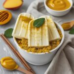Frozen Mango Turmeric Greek Yogurt Pops