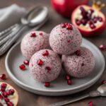 Pomegranate Chia Protein Frozen Yogurt Balls
