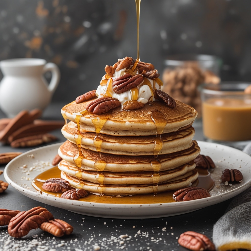 - High Protein Maple Pecan Cottage Cheese Pancakes