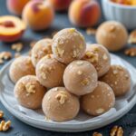 Peach Walnut Protein Frozen Yogurt Balls