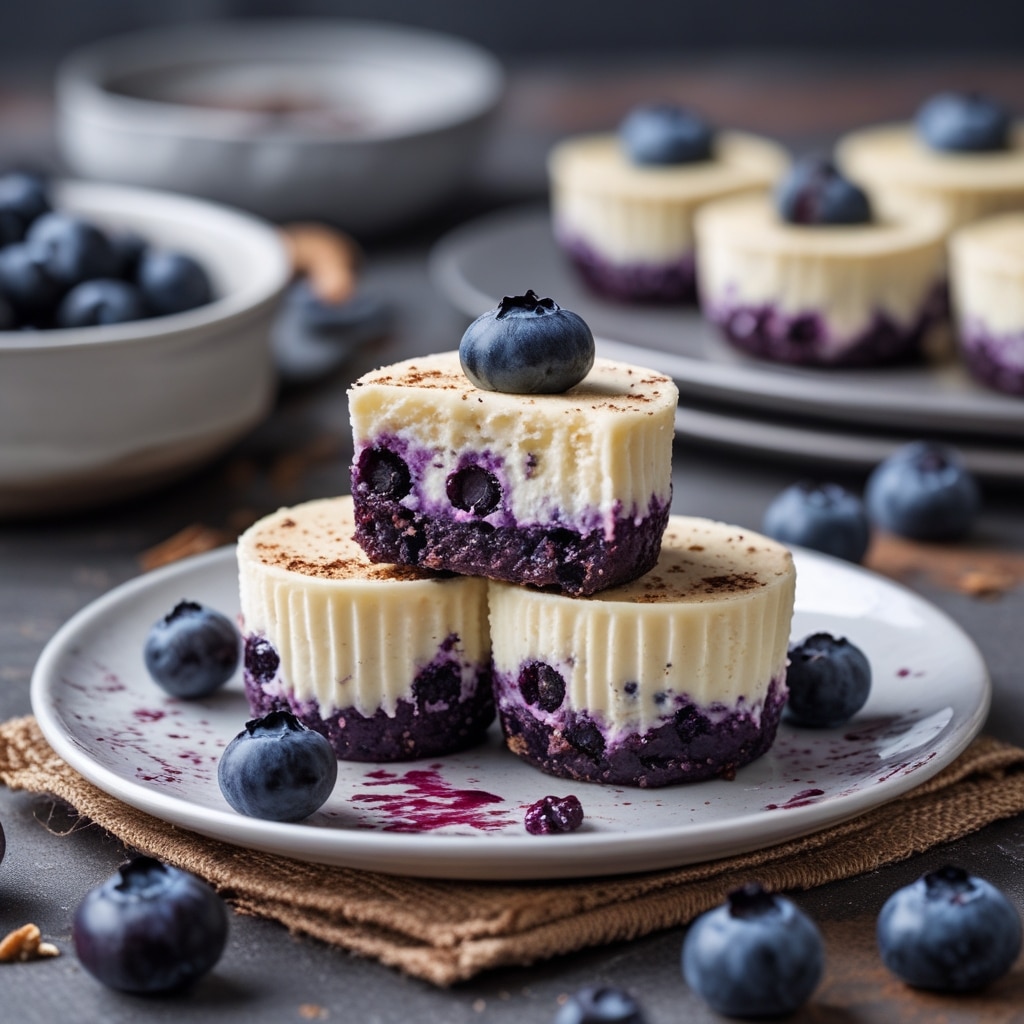 High Protein Blueberry Cheesecake Bites
