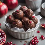 Pomegranate Dark Chocolate Protein Bites