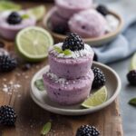 - Frozen Blackberry Lime Greek Yogurt Bites