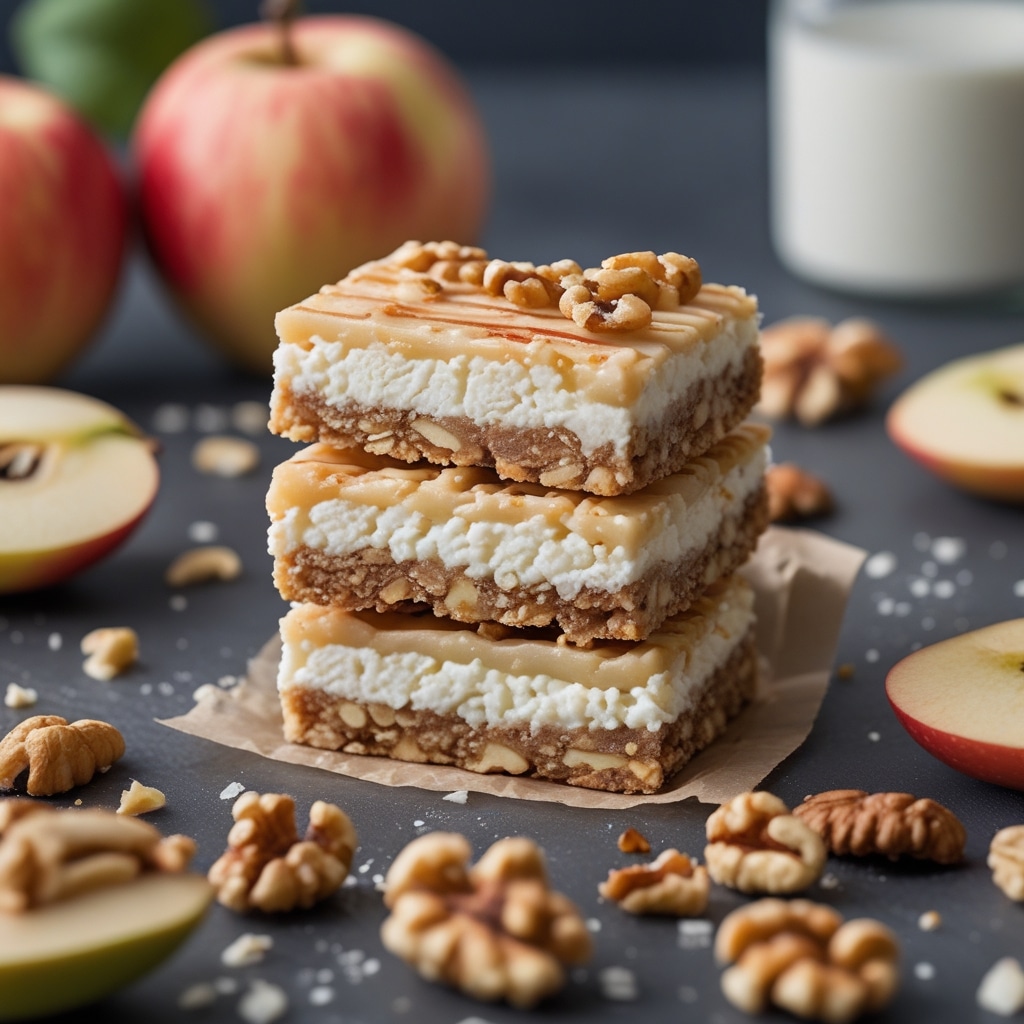 High Protein Apple Walnut Cottage Cheese Bars