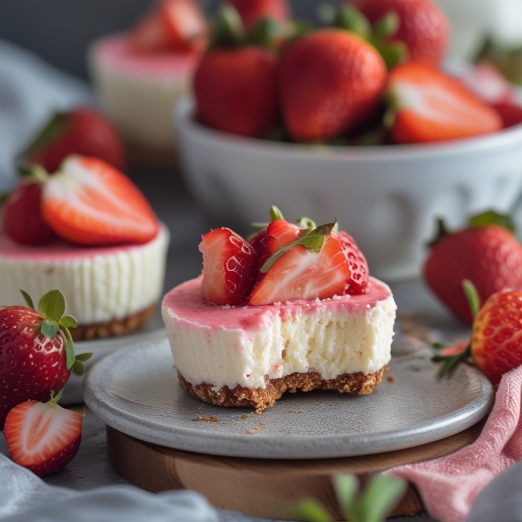 High Protein Strawberry Cheesecake Bites