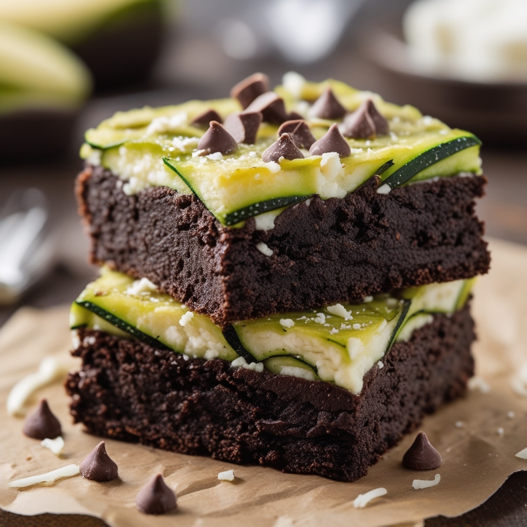 - High Protein Zucchini Chocolate Cottage Cheese Brownies