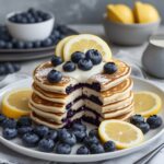 High Protein Blueberry Lemon Cottage Cheese Pancakes