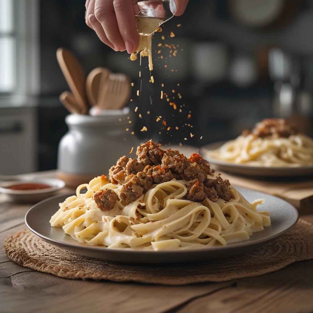 Cajun Smoked Sausage Alfredo Pasta