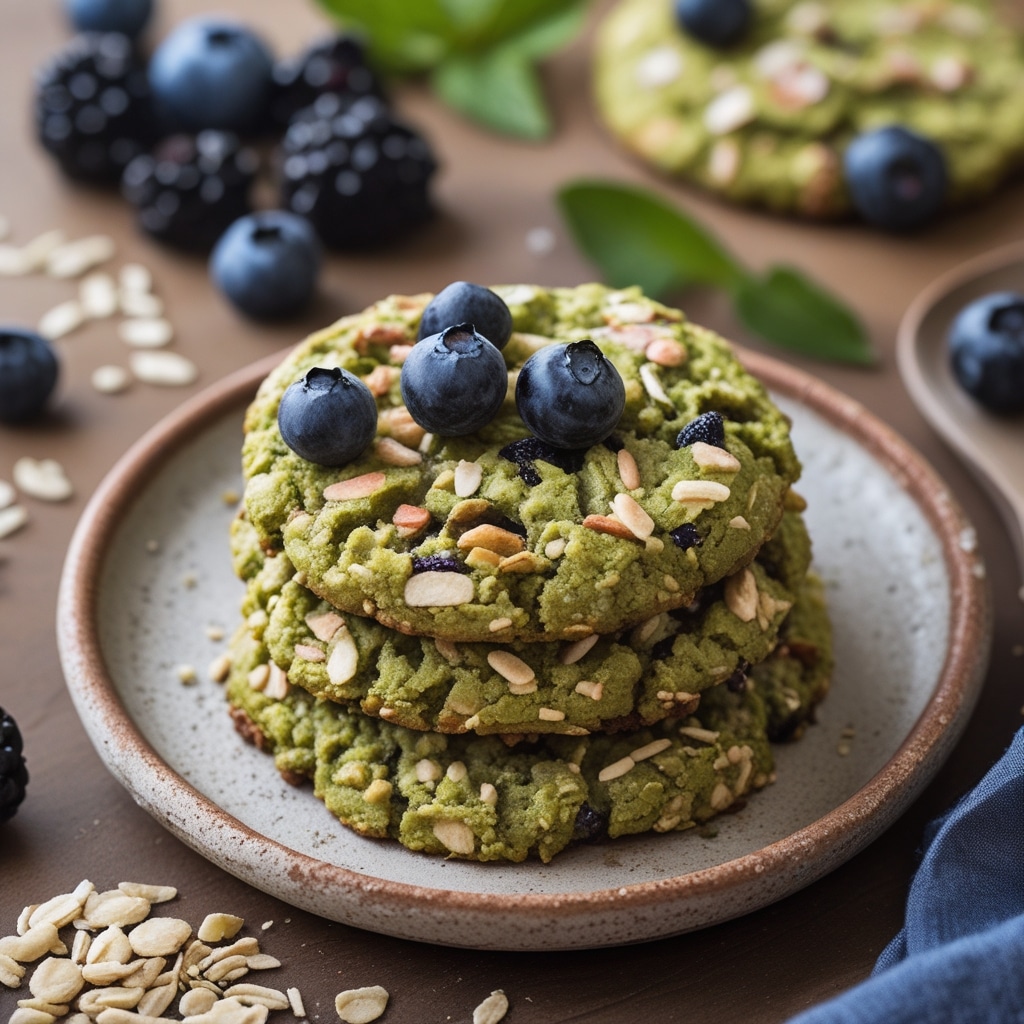 Berry Green Superfood Breakfast Cookies