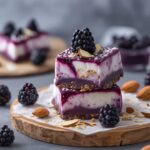 Blackberry Almond Protein Frozen Yogurt Bars