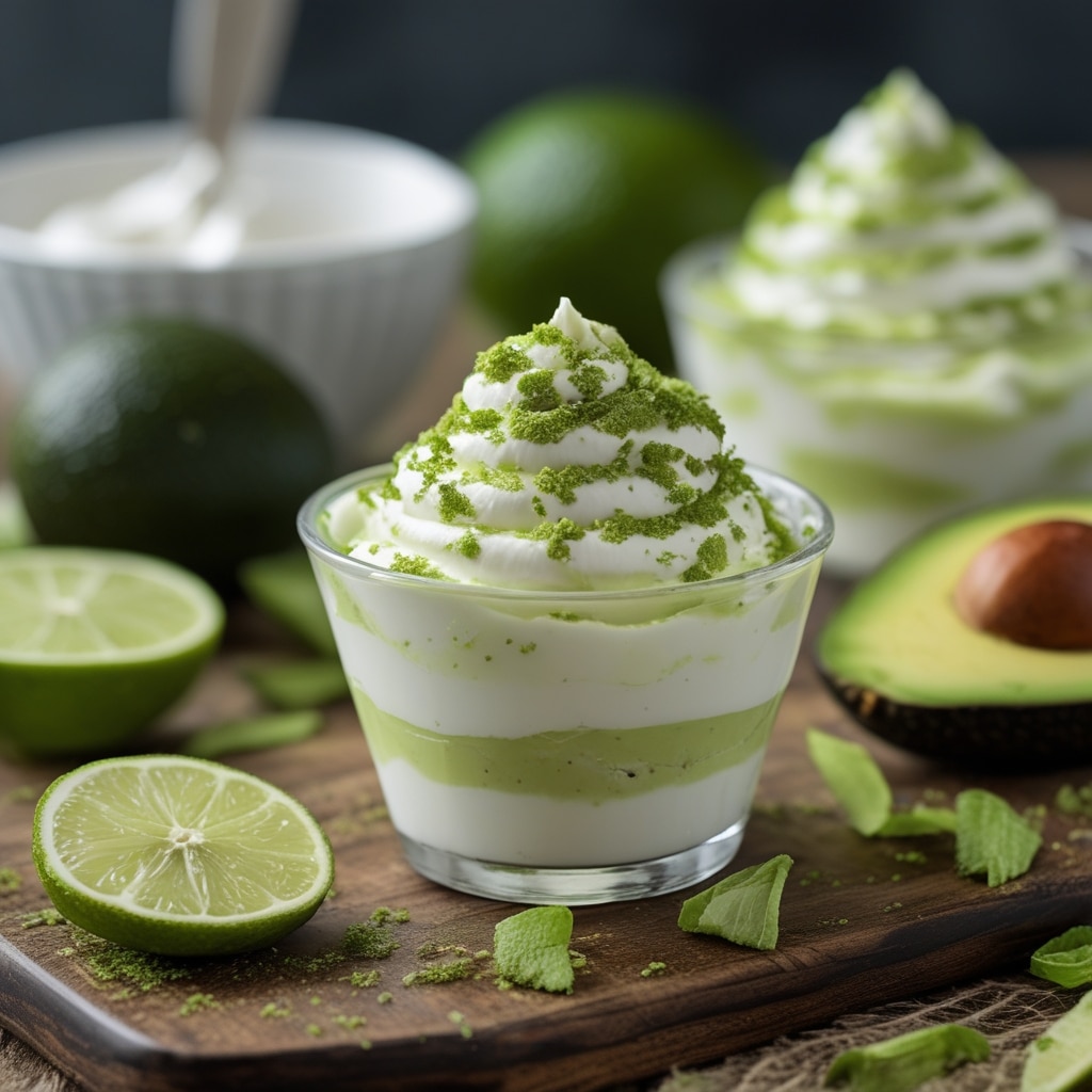 Frozen Avocado Lime Greek Yogurt Cups