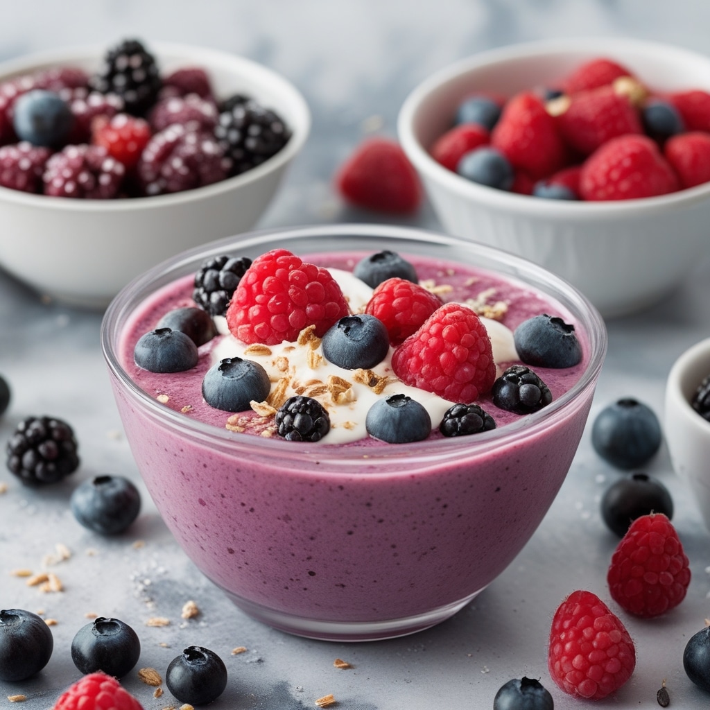 Frozen Acai Berry Greek Yogurt Bowls