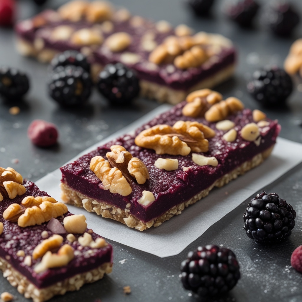 Blackberry Walnut Protein Energy Bars