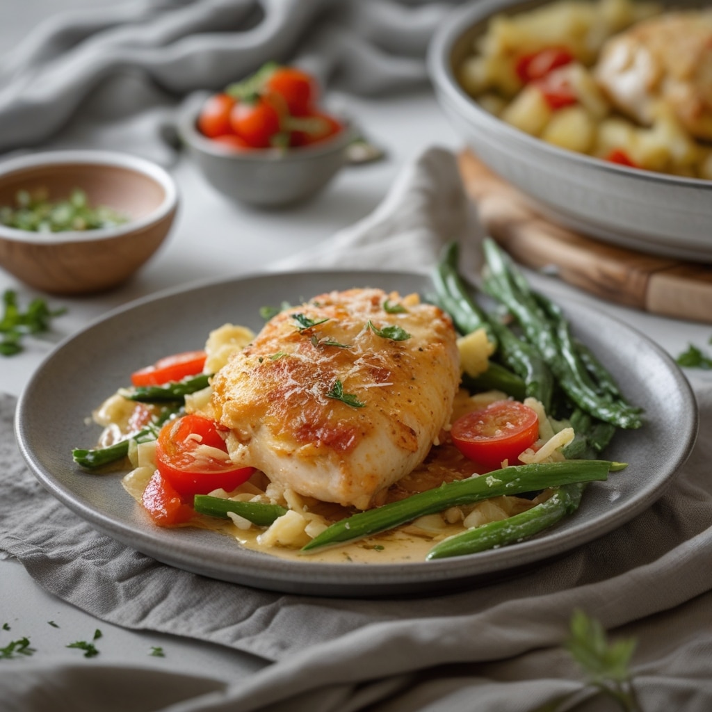 Classic Garlic Parmesan Chicken And Veggies