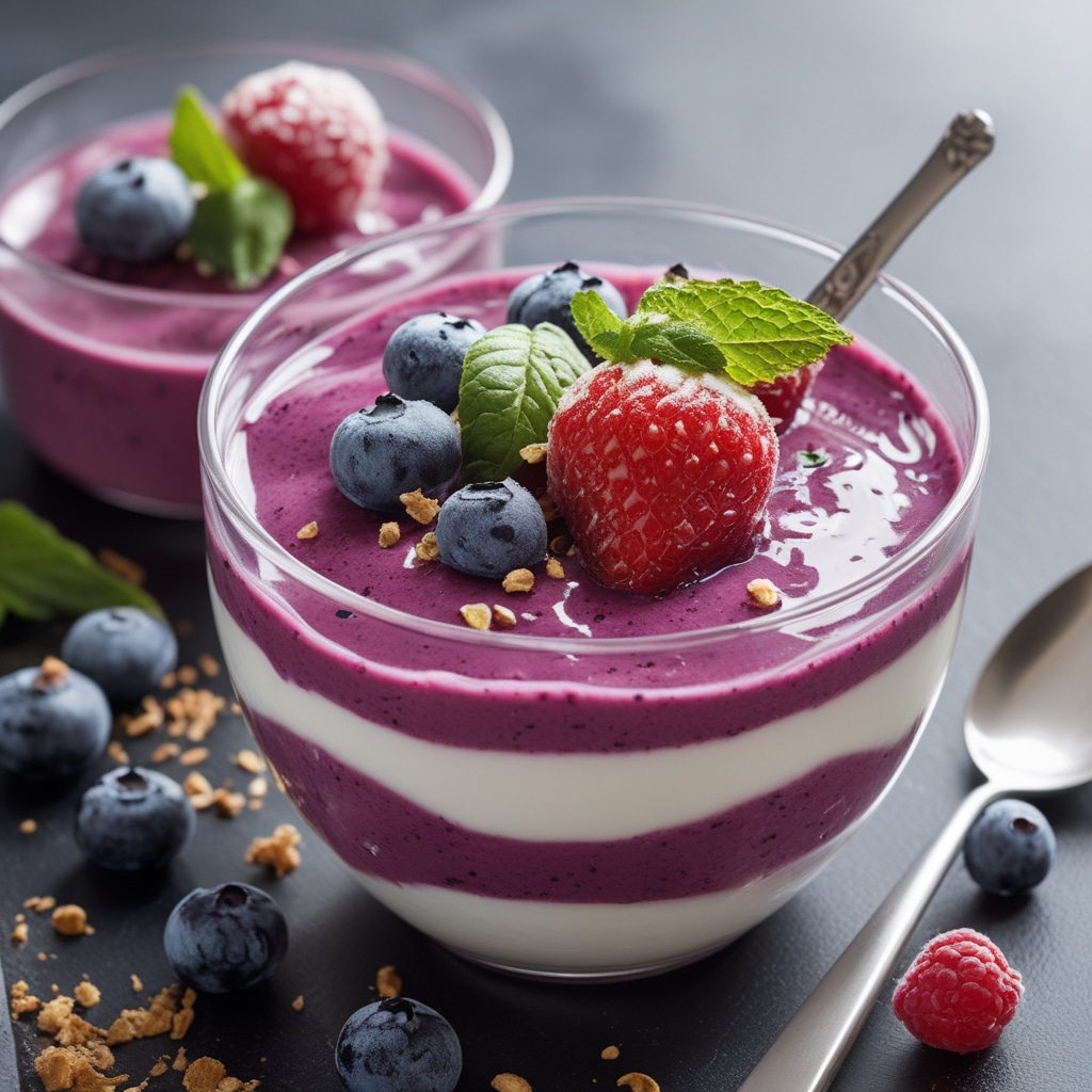 - Frozen Acai Berry Greek Yogurt Bowls