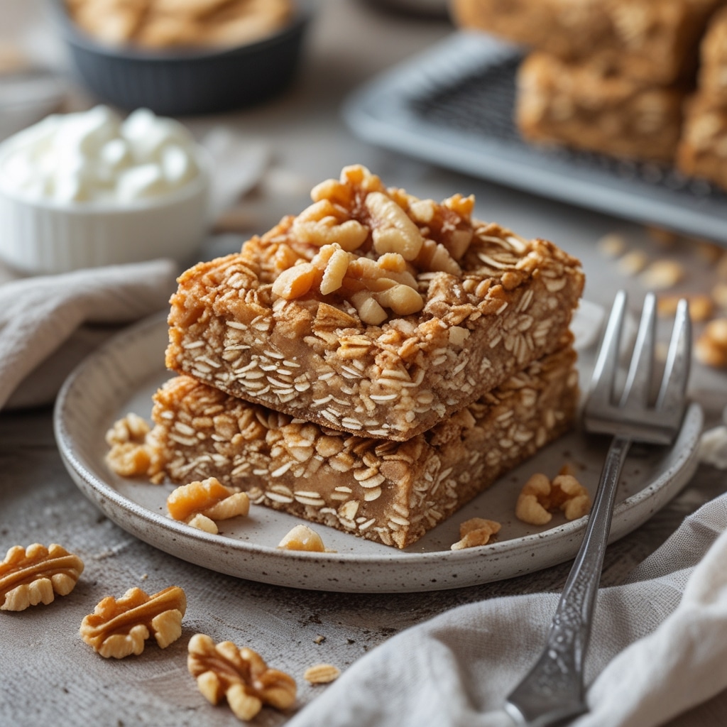 High Protein Maple Walnut Cottage Cheese Oat Bakes
