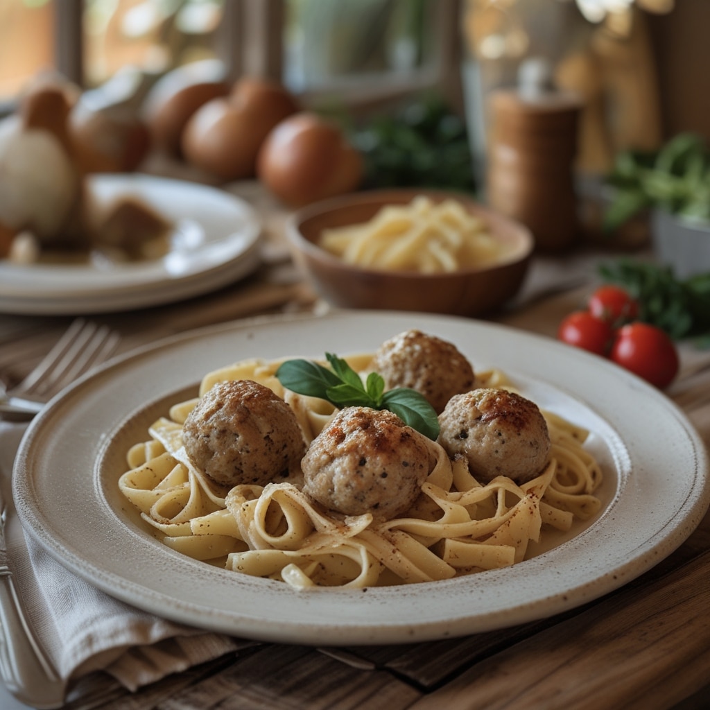 Turkey Meatballs with Pasta