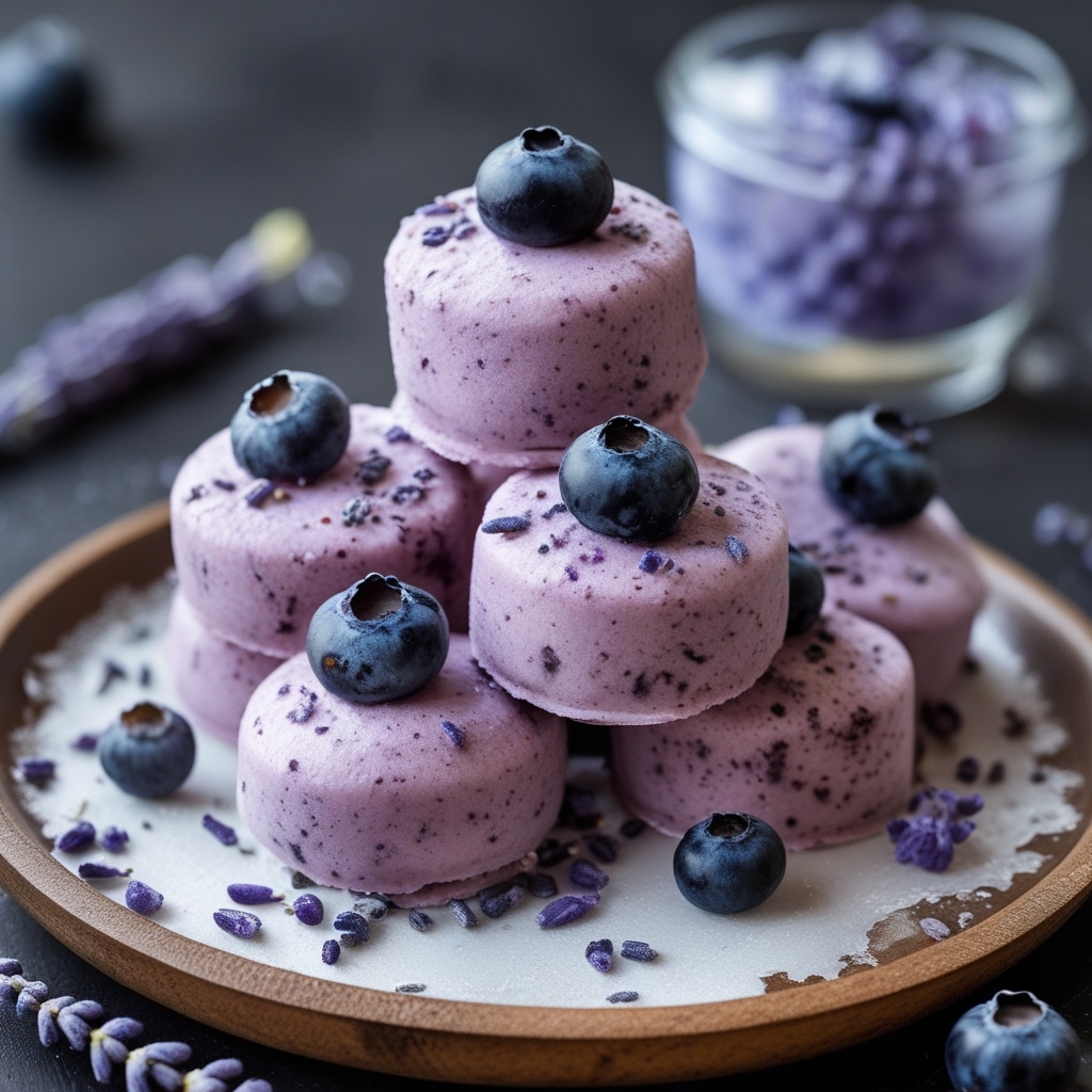 Greek Yogurt Blueberry Lavender Frozen Bites