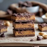 No-Bake Triple Chocolate Peanut Butter Protein Bars