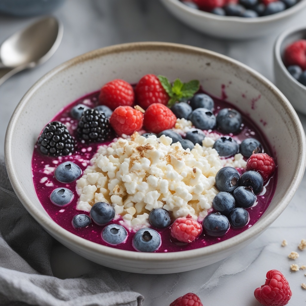 Cottage Cheese Berry Breakfast Bowls