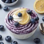 Frozen Blueberry Lemon Greek Yogurt Swirl