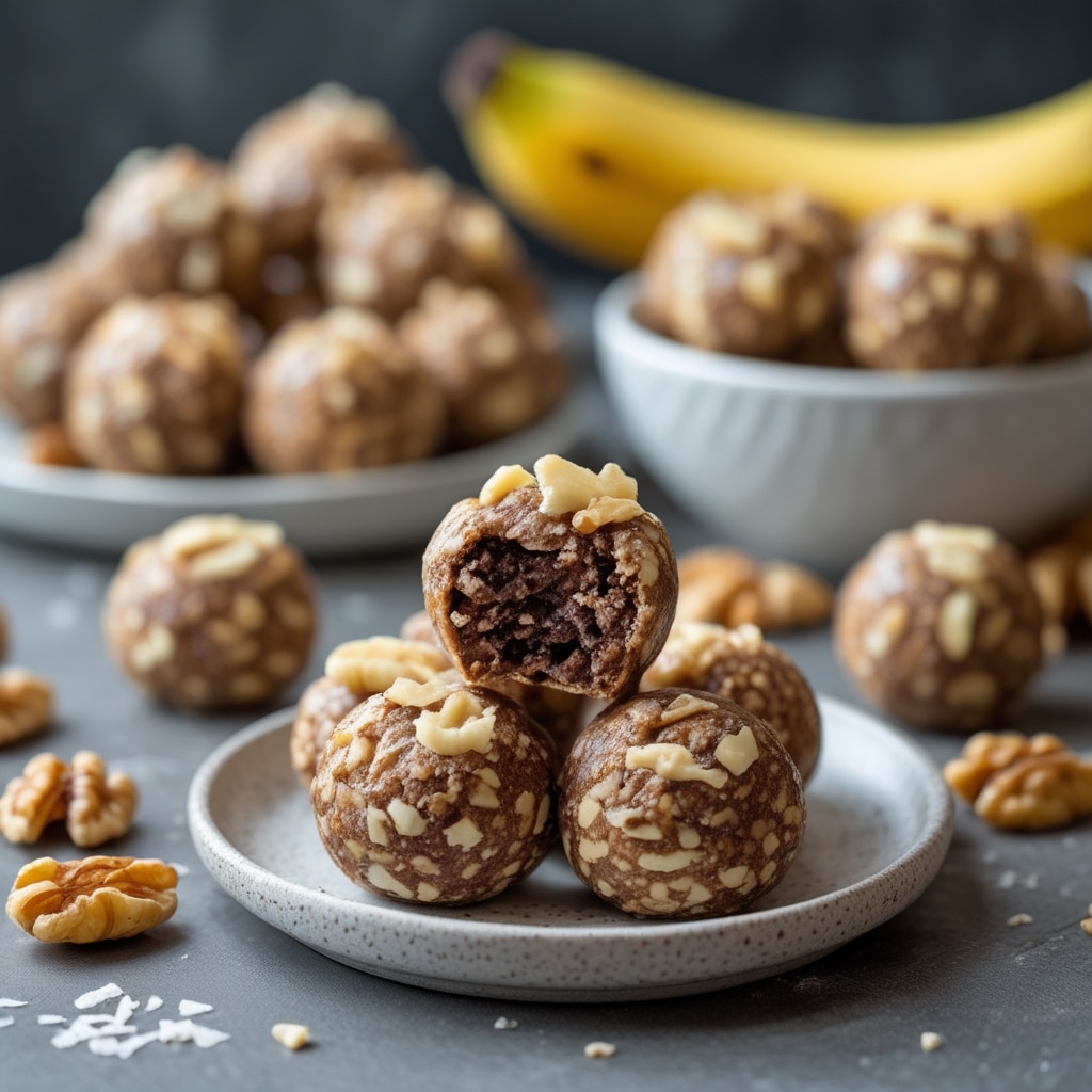 Banana Walnut Protein Energy Bites