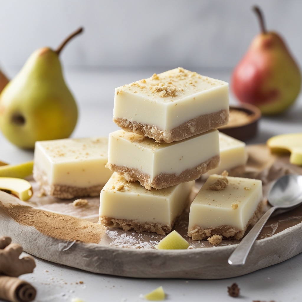 Pear Ginger Protein Frozen Yogurt Bars