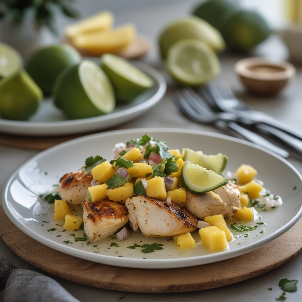 Honey Lime Chicken with Mango Salsa