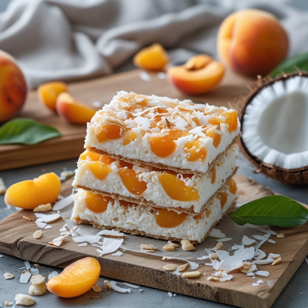 High Protein Apricot Coconut Cottage Cheese Bars