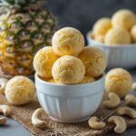 Pineapple Cashew Protein Frozen Yogurt Balls