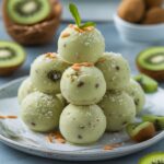 Kiwi Coconut Protein Frozen Yogurt Bites