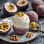 Passion Fruit Walnut Protein Frozen Yogurt Balls