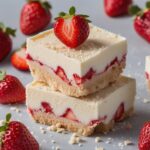 Frozen Strawberry Cheesecake Greek Yogurt Bars