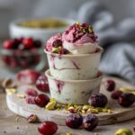 Cranberry Pistachio Protein Frozen Yogurt Bites