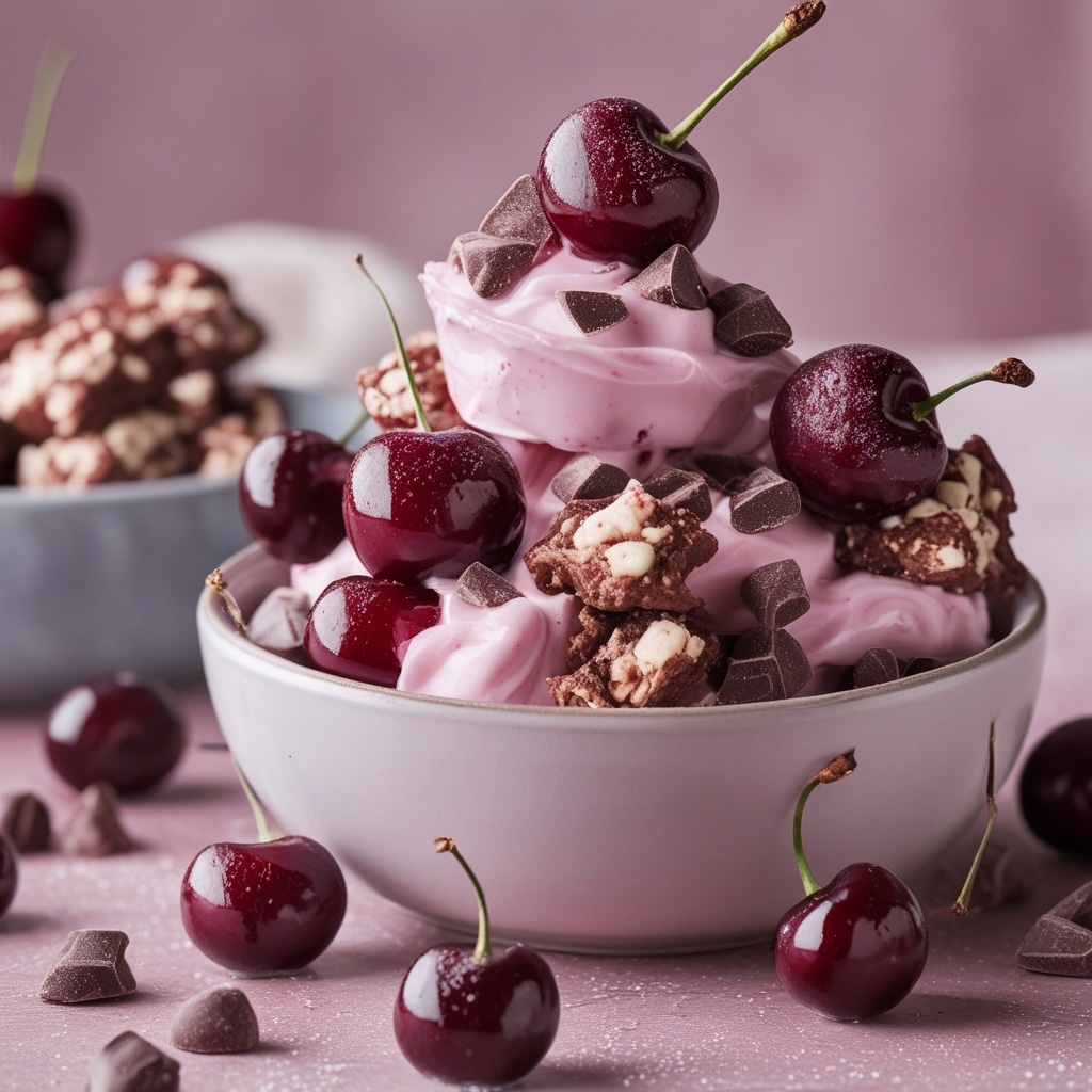 Dark Chocolate Cherry Frozen Yogurt Protein Clusters