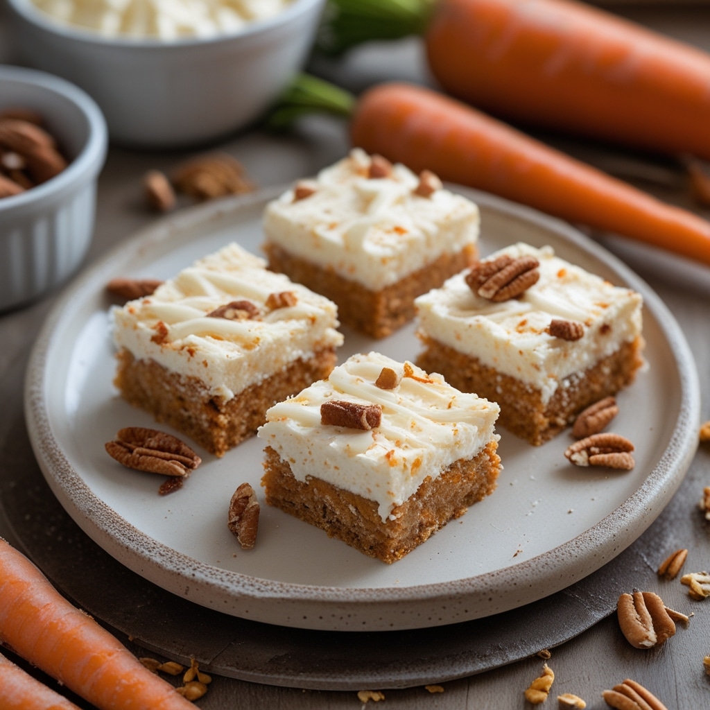 High Protein Carrot Cake Cottage Cheese Bars
