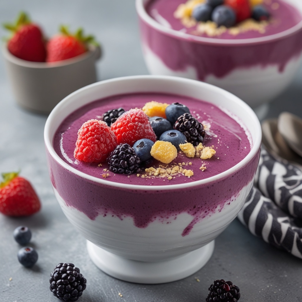Frozen Acai Berry Greek Yogurt Bowls
