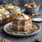 High Protein Banana Walnut Cottage Cheese Bread Pudding