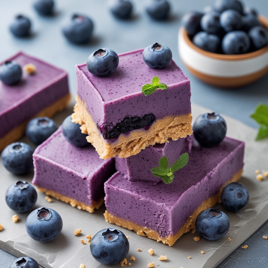 Blueberry Acai Protein Frozen Yogurt Bars