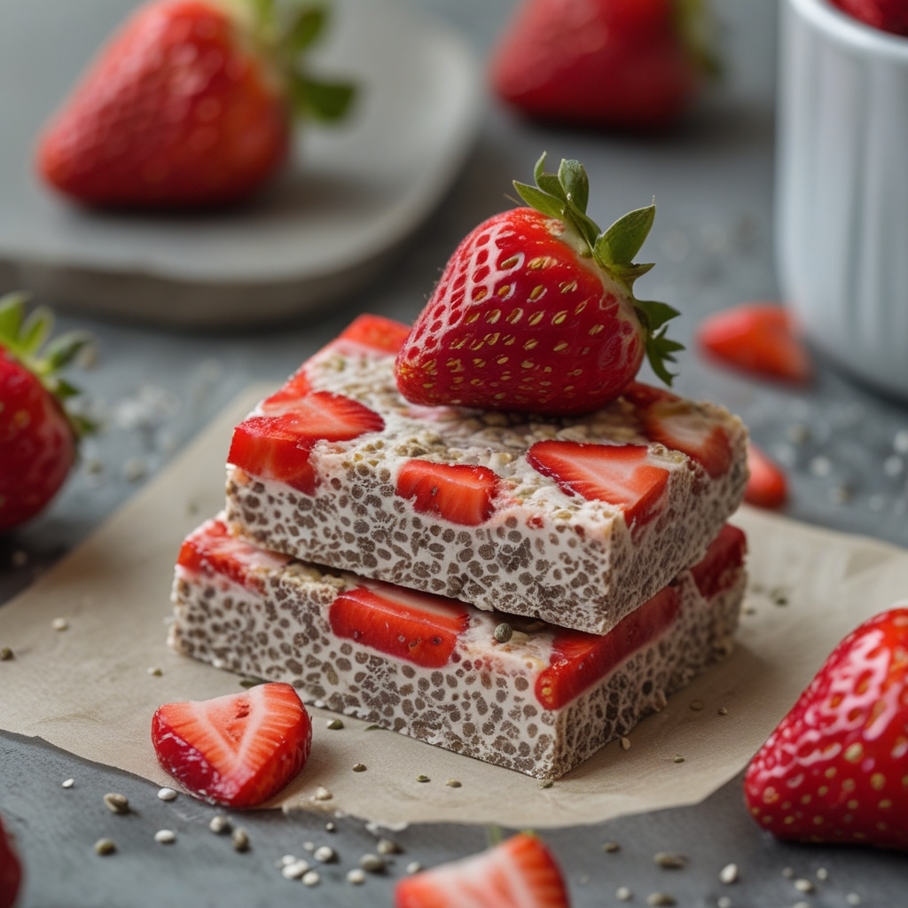 Strawberry Chia Protein Energy Bars