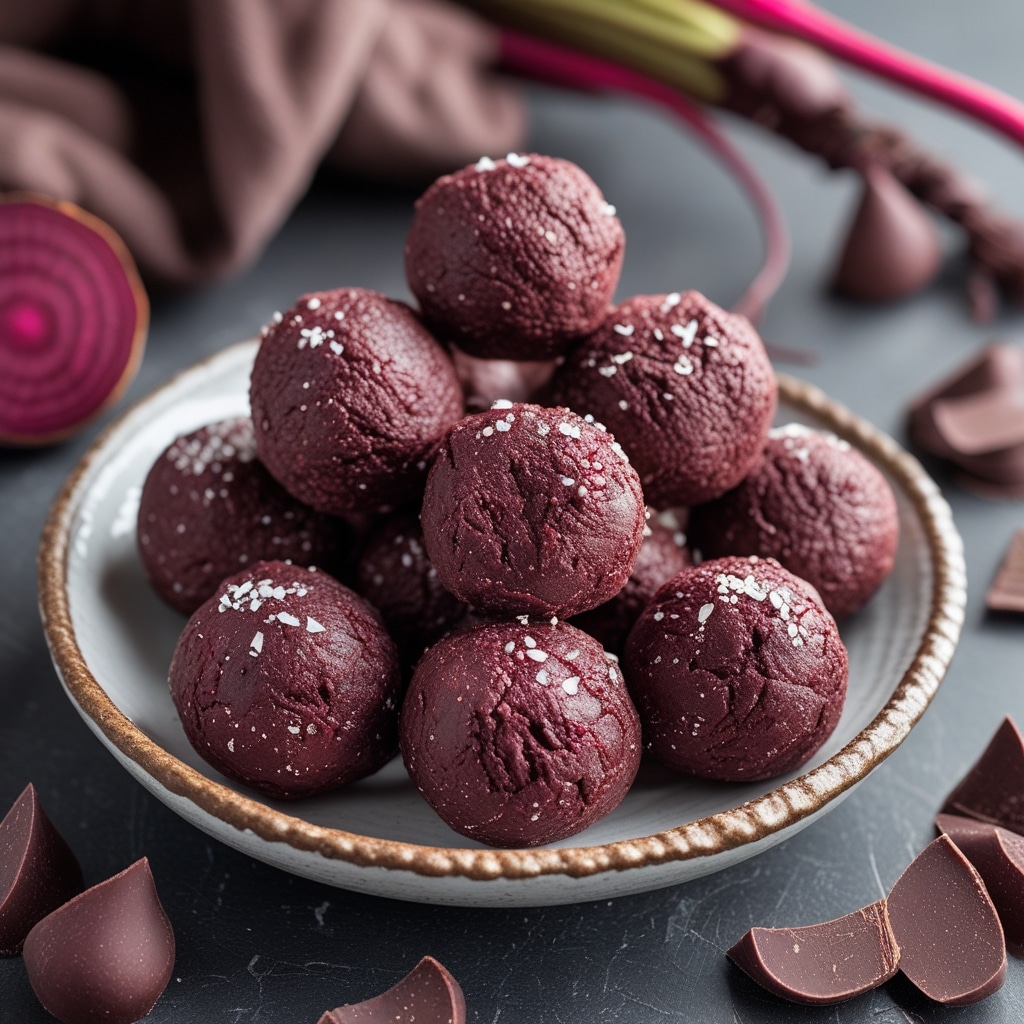 Beet Dark Chocolate Protein Bites