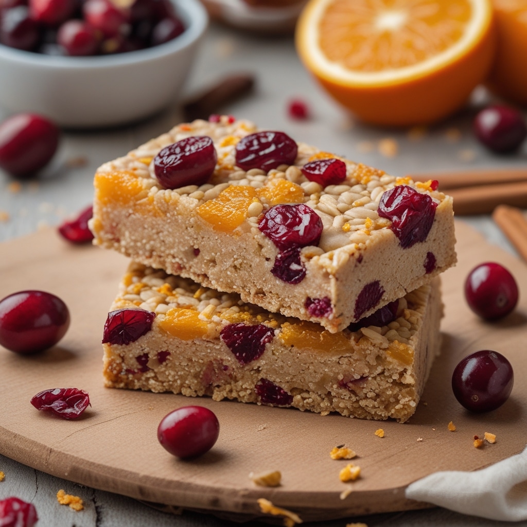 Cranberry Orange Protein Energy Bars