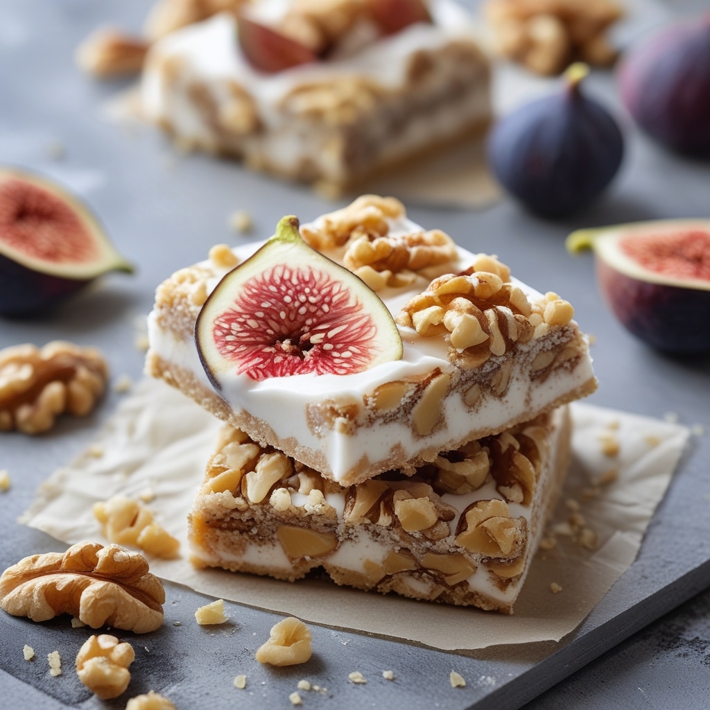 Fig Walnut Protein Frozen Yogurt Bars