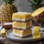 High Protein Pineapple Coconut Cottage Cheese Bars