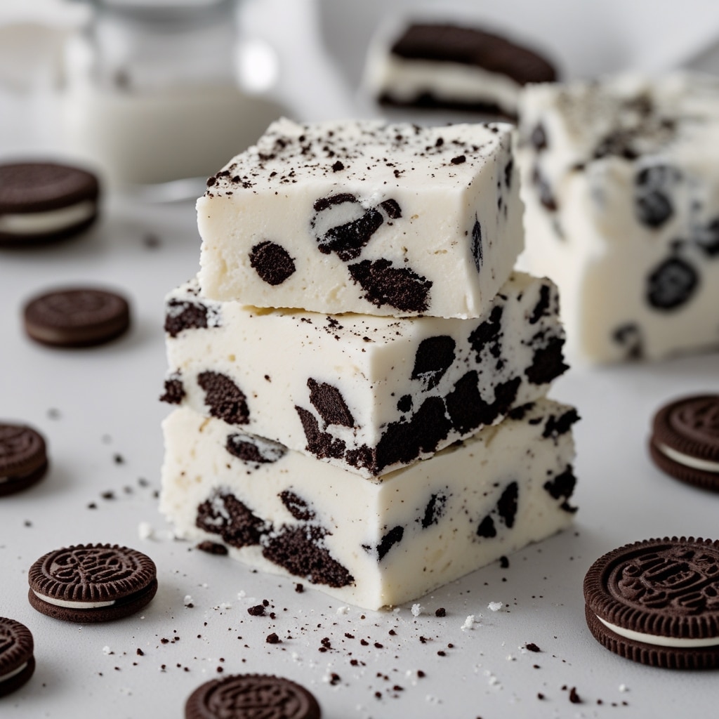High Protein Cookies & Cream Cottage Cheese Fudge