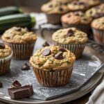 High Protein Zucchini Chocolate Cottage Cheese Muffins