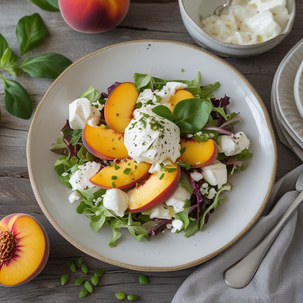 Peach Burrata Salad Recipe