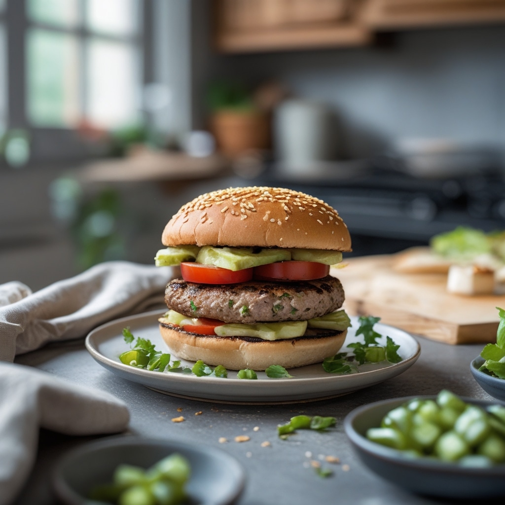 Jalapeño Pepper Jack Turkey Burgers