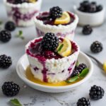 High Protein Blackberry Lemon Cottage Cheese Cups