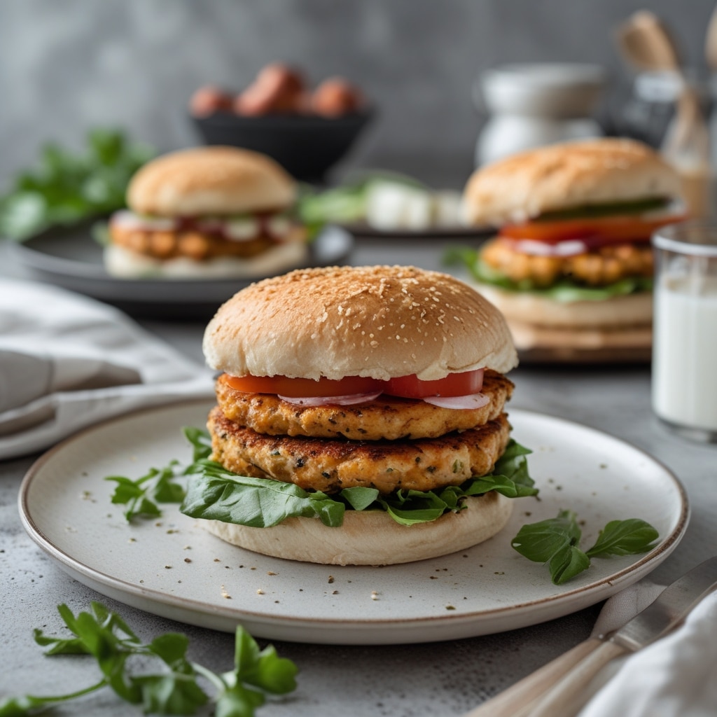 Healthy Greek Chicken Burgers
